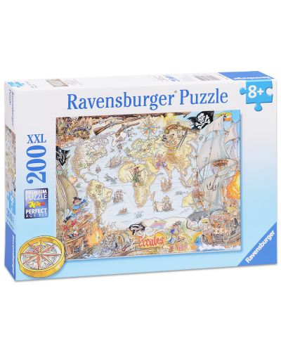 Пъзел Ravensburger от 200 XXL части - Пиратска карта