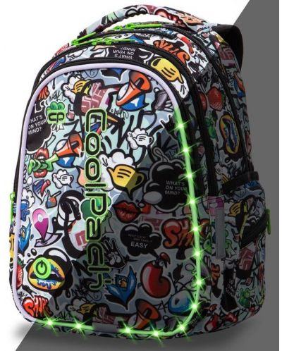 Ученическа светеща LED раница Cool Pack Joy - Graffiti - 5