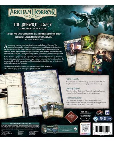 Разширение за настолна игра Arkham Horror LCG: The Dunwich Legacy Campaign - 2