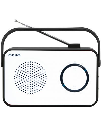 Радио Aiwa - R-190BW, бяло/черно - 1