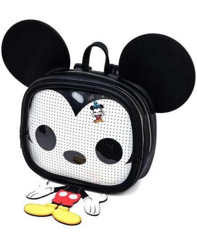 Раница Loungefly Disney: Mickey Mouse - Mickey Mouse POP! (с отделение за значки) - 1