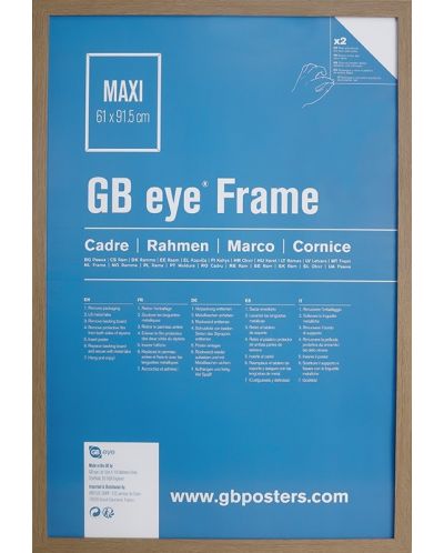 Рамка за плакат GB eye - 61 х 91.5 cm, дъб - 1