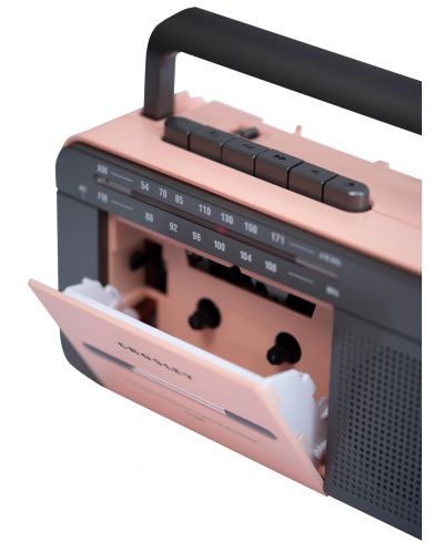 Радиокасетофон Crosley - CT102A-RG4, розов/сив - 2