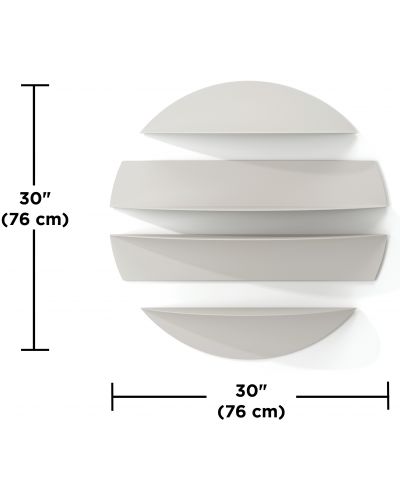 Рафтове за стенен монтаж Umbra - Solis, 4 броя, сиви - 7