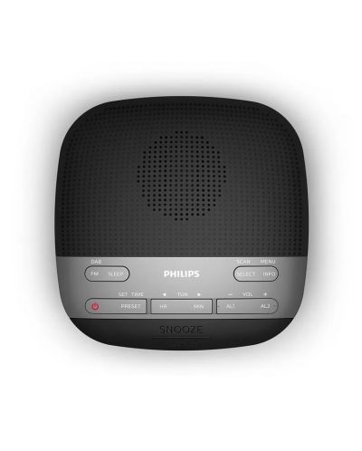 Радио колонка с часовник Philips - TAR3505/12, черна/сребриста - 3