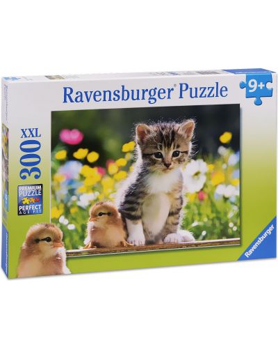 Пъзел Ravensburger от 300 XXL части - Коте и пиле