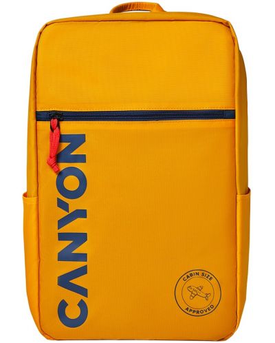 Раница за лаптоп Canyon - CSZ-02 Cabin Size, 15.6", 20l, жълта - 1