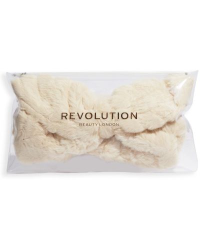 Revolution Skincare Лента за коса с уши, кремава - 2