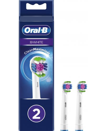 Резервни глави Oral-B - EB18 3D White, 2 броя, бели - 2