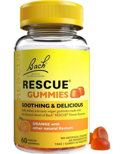 Rescue Gummies, 60 желирани дражета, Bach Flower Remedies - 1