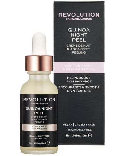 Revolution Skincare Нощен серум-пилинг за лице Quinoa, 30 ml - 3