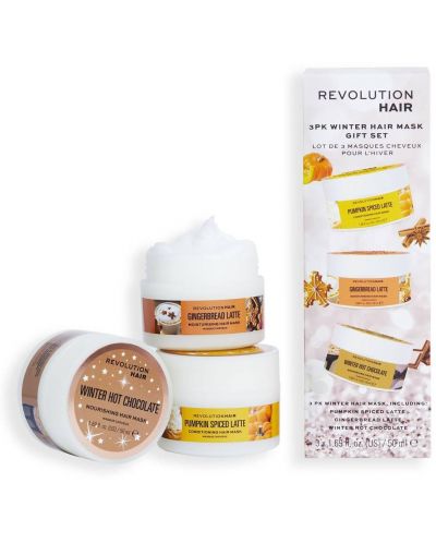 Revolution Haircare Подаръчен комплект Winter Hair Mask, 3 части - 1