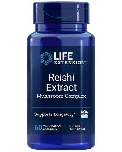 Reishi Extract Mushroom Complex, 60 веге капсули, Life Extension - 1