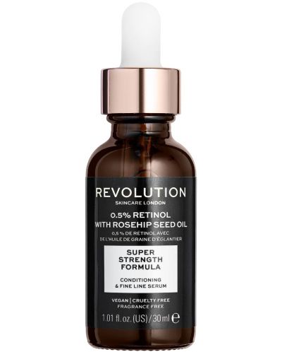 Revolution Skincare Серум за лице Retinol 0.5% + Rosehip, 30 ml - 1