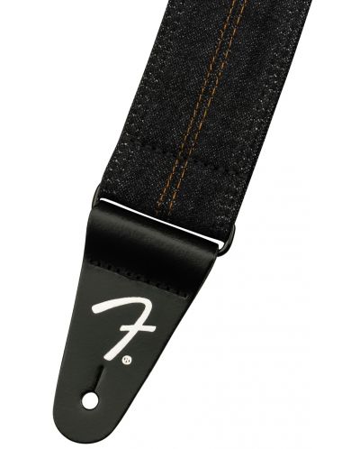 Ремък за китара Fender - Wrangler Riveted Denim Strap, Washed Black - 3