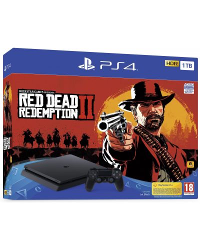 Sony PlayStation 4 Slim 1TB + Red Dead Redemption 2 (разопакован) - 1