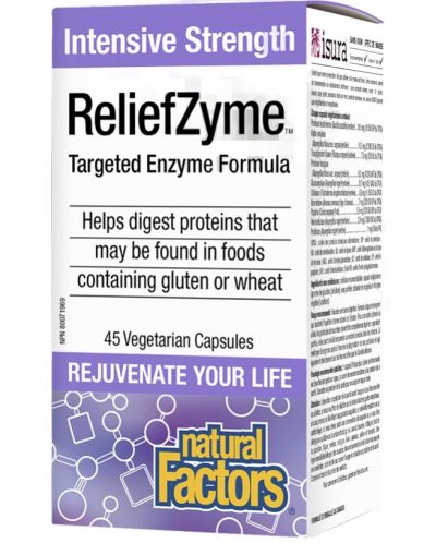 ReliefZyme, 295 mg, 45 капсули, Natural Factors - 1