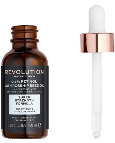Revolution Skincare Серум за лице Retinol 0.5% + Rosehip, 30 ml - 2
