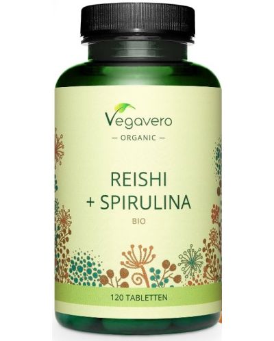 Reishi + Spirulina Bio, 120 таблетки, Vegavero - 1
