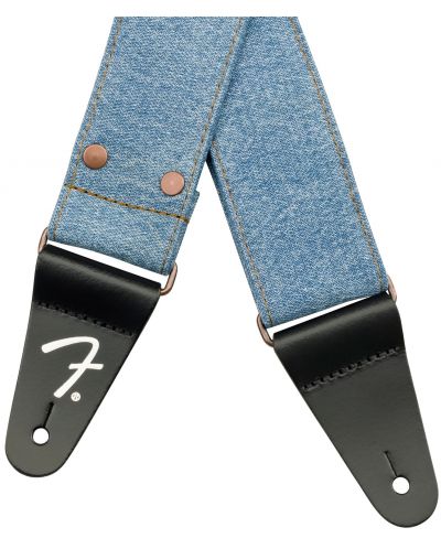 Ремък за китара Fender - Wrangler Riveted Denim Strap, Light Ind - 2