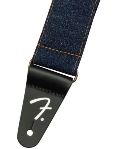 Ремък за китара Fender - Wrangler Logo Denim Strap, Dark Indigo - 2