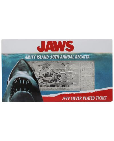 Реплика FaNaTtik Movies: Jaws - Annual Regatta Ticket (Silver Plated) (Limited Edition) - 4