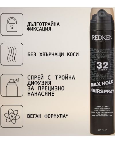 Redken Styling Спрей за коса Max Hold, 300 ml - 4