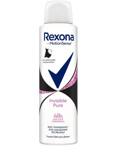 Rexona Спрей дезодорант Invisible Pure, 150 ml - 1