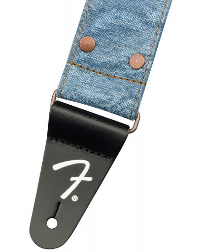 Ремък за китара Fender - Wrangler Riveted Denim Strap, Light Ind - 3