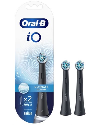 Резервни глави Oral-B - iO Ultimate Clean, 2 броя, черни - 2