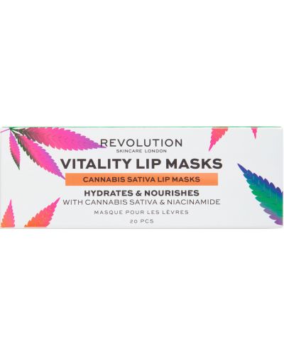 Revolution Skincare Пачове за устни Vitality Cannabis Sativa, 20 броя - 4