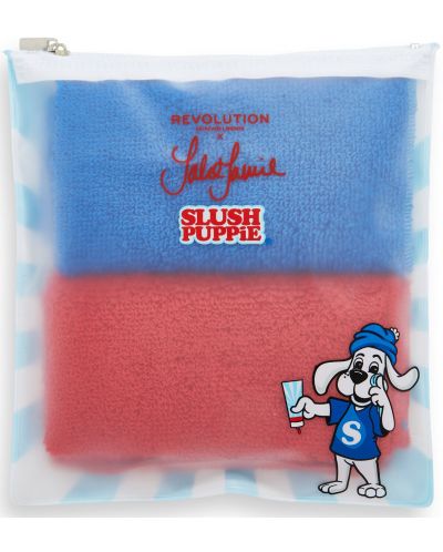 Revolution Skincare x Jake Jamie Комплект микрофибърни кърпи Slush Puppie, с несесер, 2 броя - 1