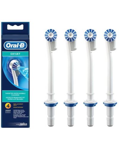 Резервни глави Oral-B - Oxyjet ED17, зъбен душ, 4 броя, бели - 2