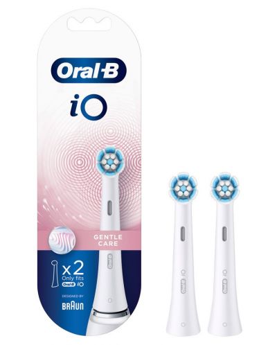 Резервни глави Oral-B - iO Gentle Care, 2 броя, бели - 1
