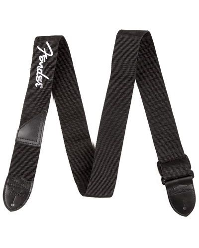 Ремък за китара Fender - Logo Strap, черен/бял - 1