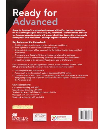 Ready for Advanced: Courcebook with key / Английски език (Учебник с отговори) - 2