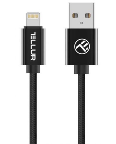 Кабел Tellur - TLL155342, USB-A/Lightning, 2 m, черен - 2