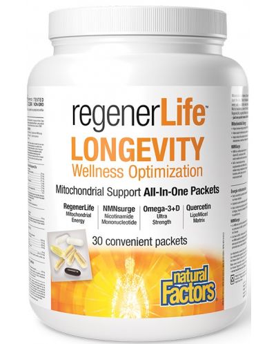 RegenerLife Longevity, 30 пакета, Natural Factors - 1
