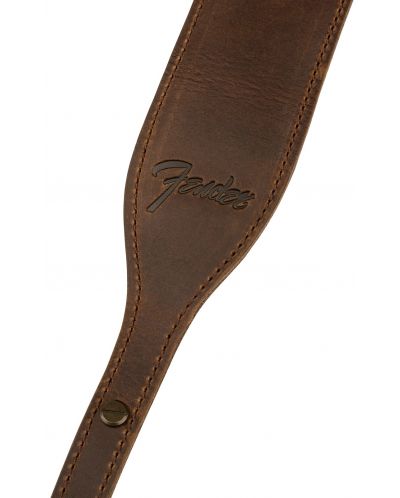 Ремък за банджо Fender - Paramount Banjo Leather Strap, кафяв - 4