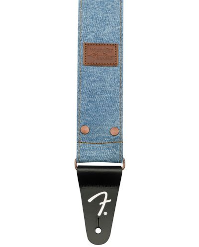 Ремък за китара Fender - Wrangler Riveted Denim Strap, Light Ind - 4