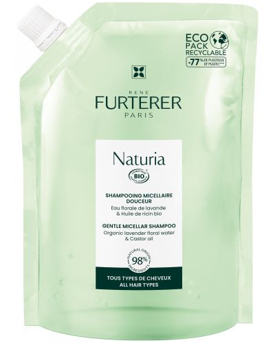 René Furterer Naturia Комплект - Мицеларен шампоан + Еко пълнител, 2 х 400 ml (Лимитирано) - 4
