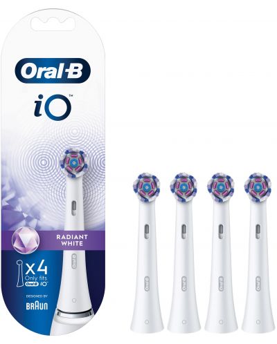 Резервни глави Oral-B - iO Radiant White, 4 броя, бели - 2