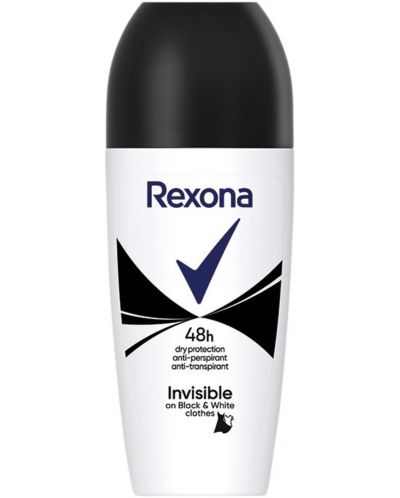 Rexona Стик против изпотяване Invisible Black & White, 50 ml - 1