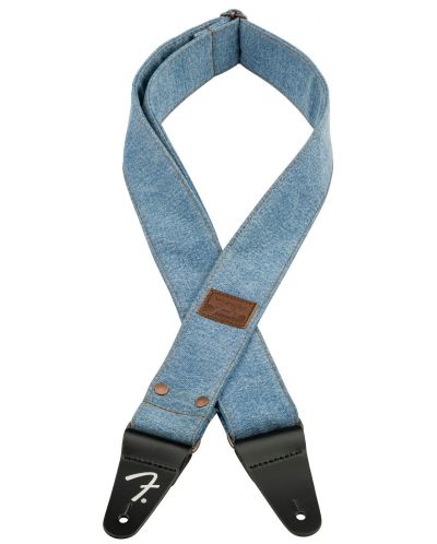 Ремък за китара Fender - Wrangler Riveted Denim Strap, Light Ind - 1