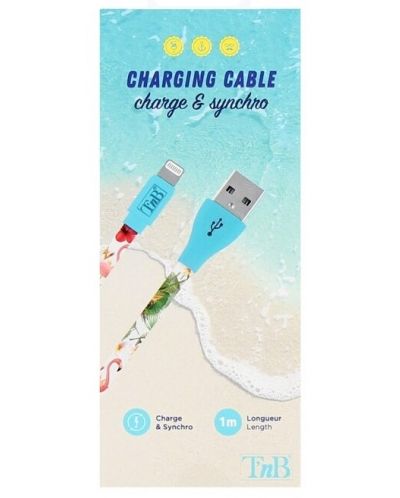 Кабел TnB - Jungle, USB-A/Lightning, 1 m,  многоцветен - 3