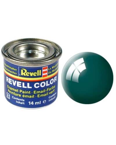 Емайл боя за сглобяеми модели Revell - Морско зелен, гланц (32162) - 1
