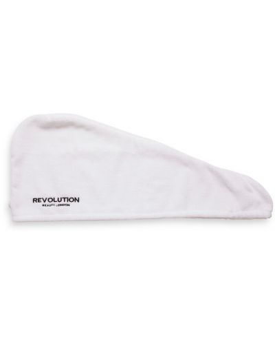 Revolution Haircare Микрофибърни кърпи за глава, корал и бяла, 2 броя - 4