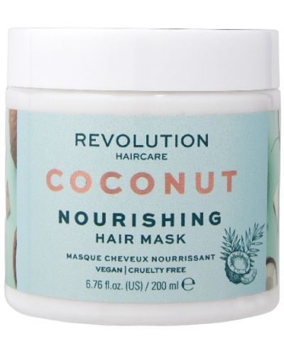 Revolution Haircare Подхранваща маска за коса Coconut, 200 ml - 1