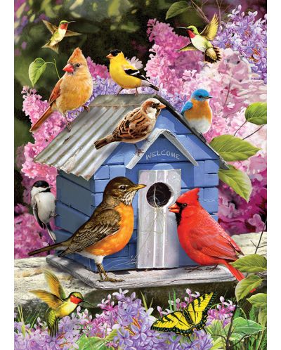Пъзел Cobble Hill от 1000 части - Пролетна къщичка за птици - 2
