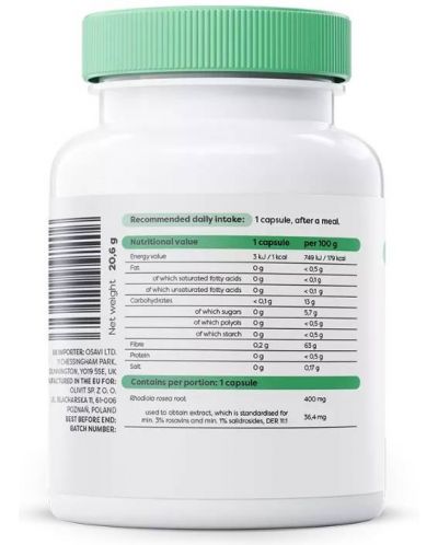 Rhodiola Rosea Root, 400 mg, 60 капсули, Osavi - 2